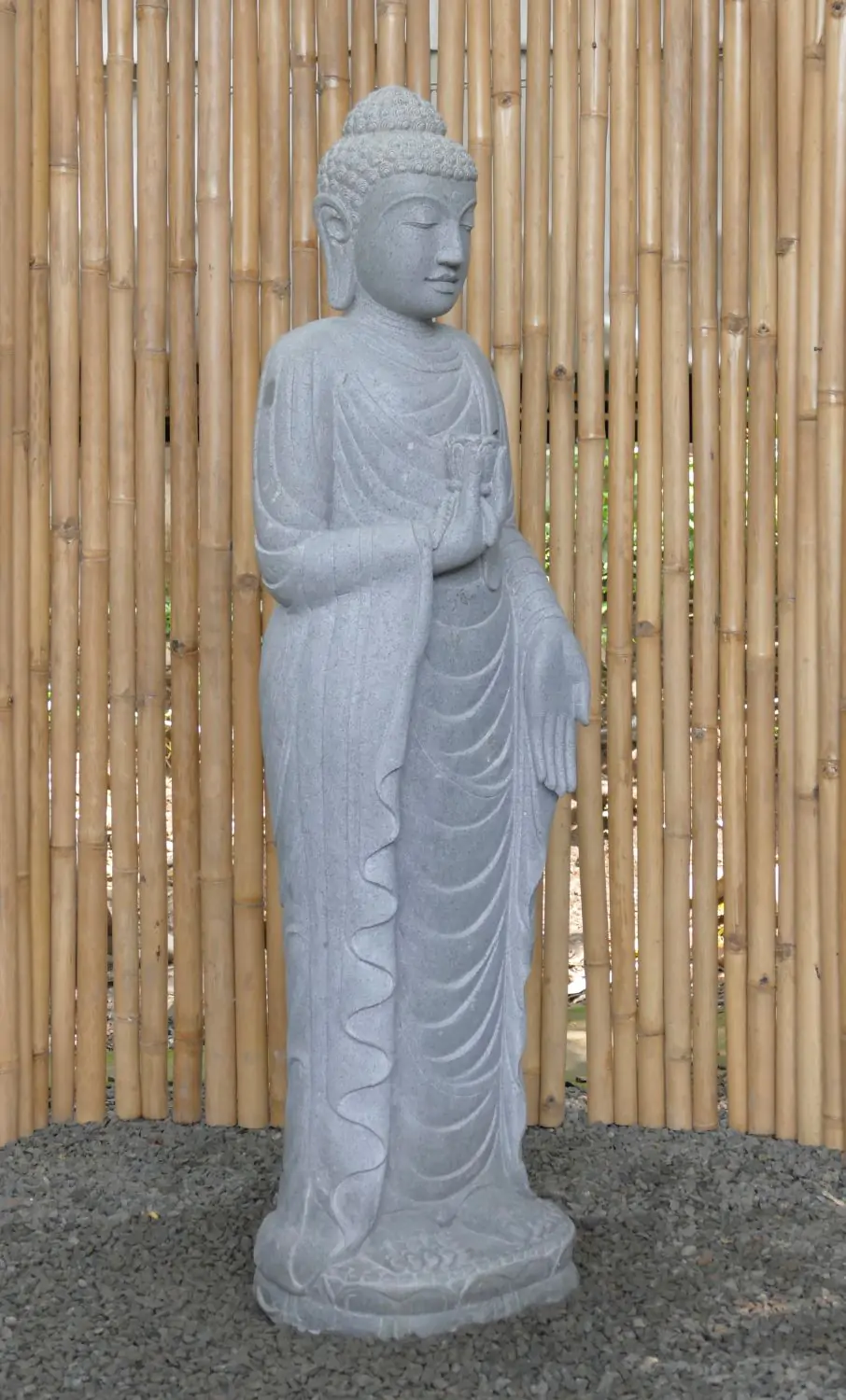  Product image 6 of the product “Standing Buddha with Lotus Flower, ca. 151 cm H ”